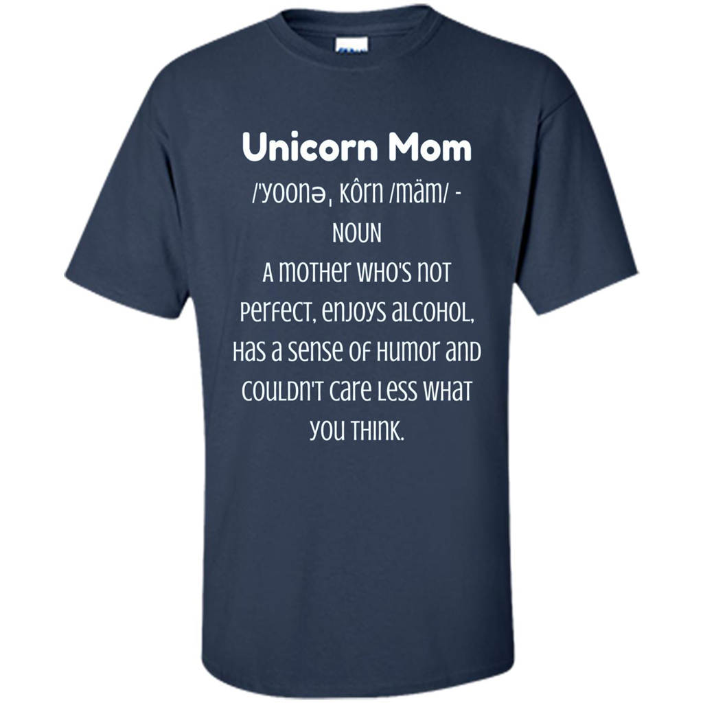 Fun Mom T-shirt - Unicorn Mom Definition Navy