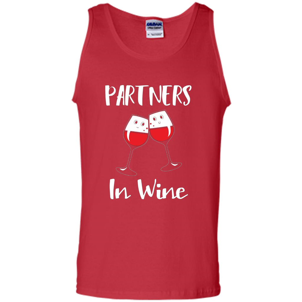 Wine Party T-shirt Partners In Wine T-shirt Red