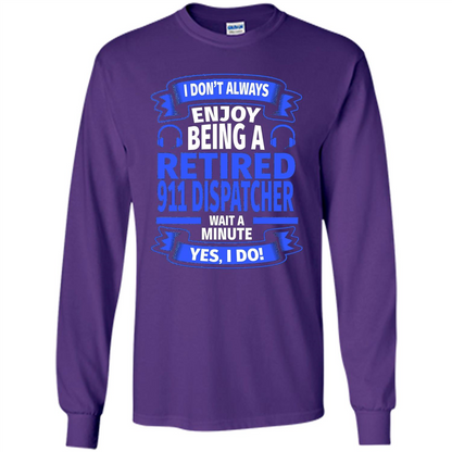 Retired 911 Dispatcher T-shirt Purple