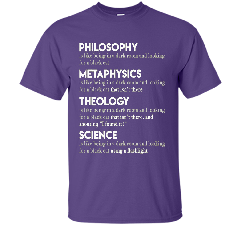 Philosophy Metaphysics Theology Science T-shirt Purple