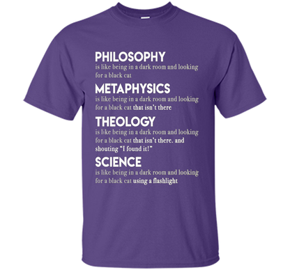 Philosophy Metaphysics Theology Science T-shirt Purple