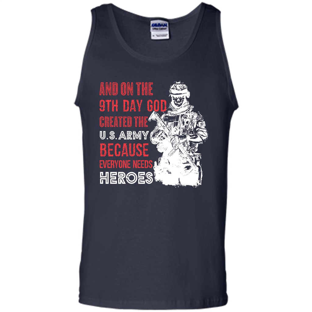 Military T-shirt And On The 9th Day God Created The U S Army Navy
