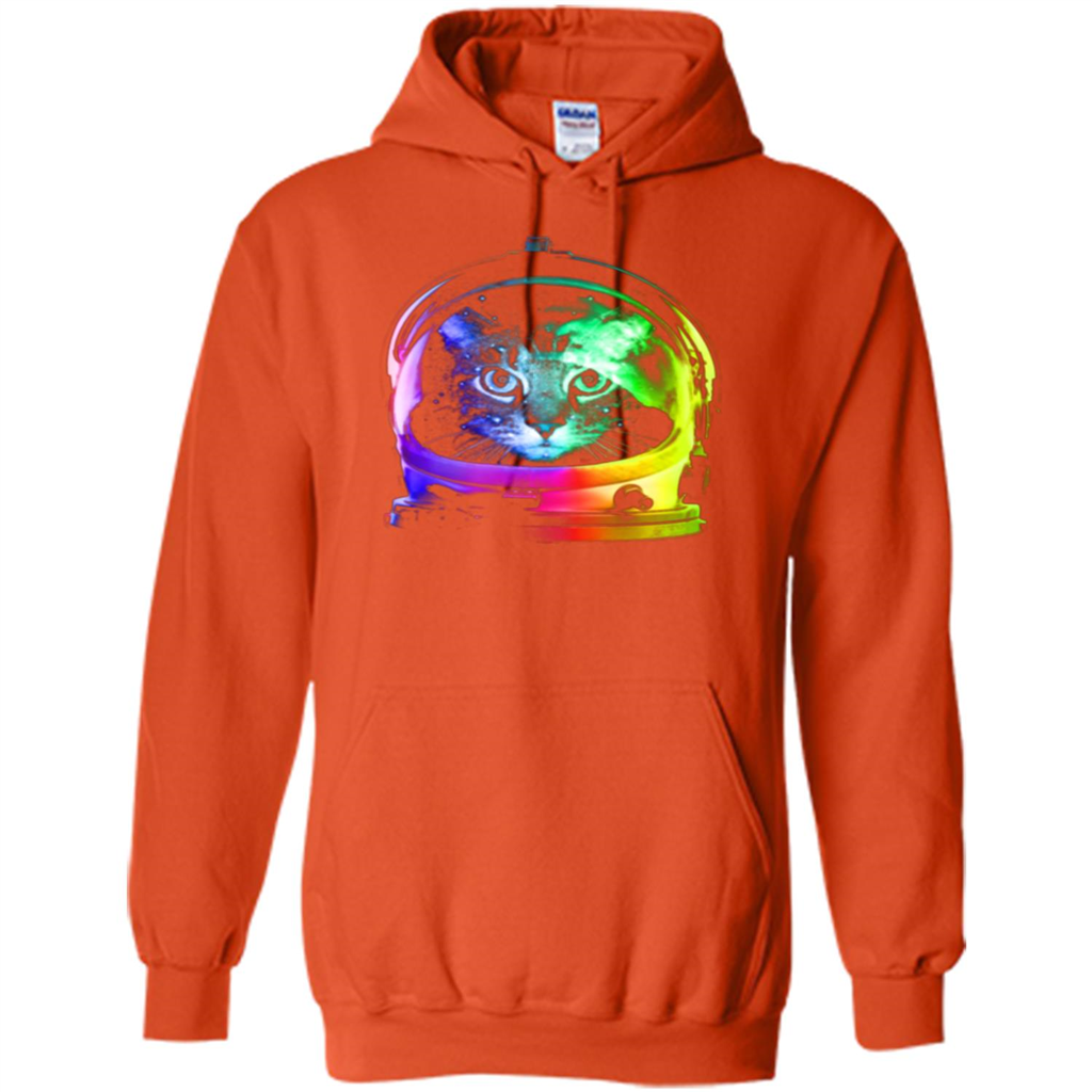Astronaut Cat T-shirt Orange