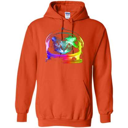 Astronaut Cat T-shirt Orange