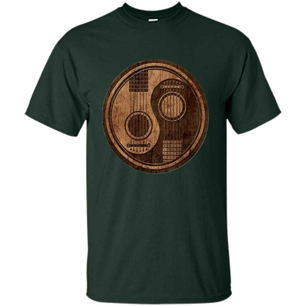 Best gift for Guitar T-shirt Guitar Ying-Yang Gift Forest Green