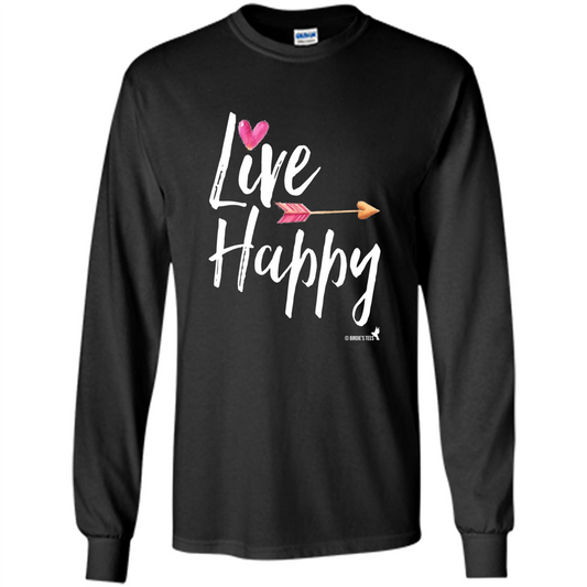 Live Happy T-shirt Black