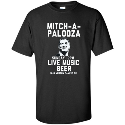 Mitch-a-palooza Live Music Beer T-shirt Black