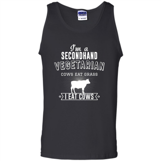 Secondhand Vegetarian T-shirt Funny Vegetarian T-shirt Black