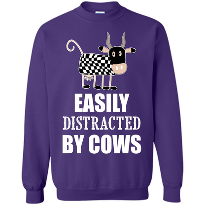 Cow T-shirt Easily Distracted By Cows T-shirt Orange