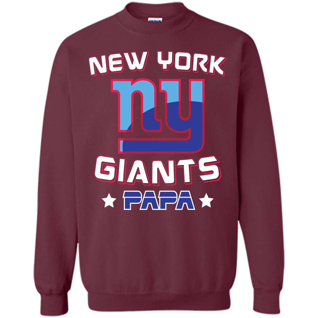 Football T-shirt New York Ny Giants Papa Maroon