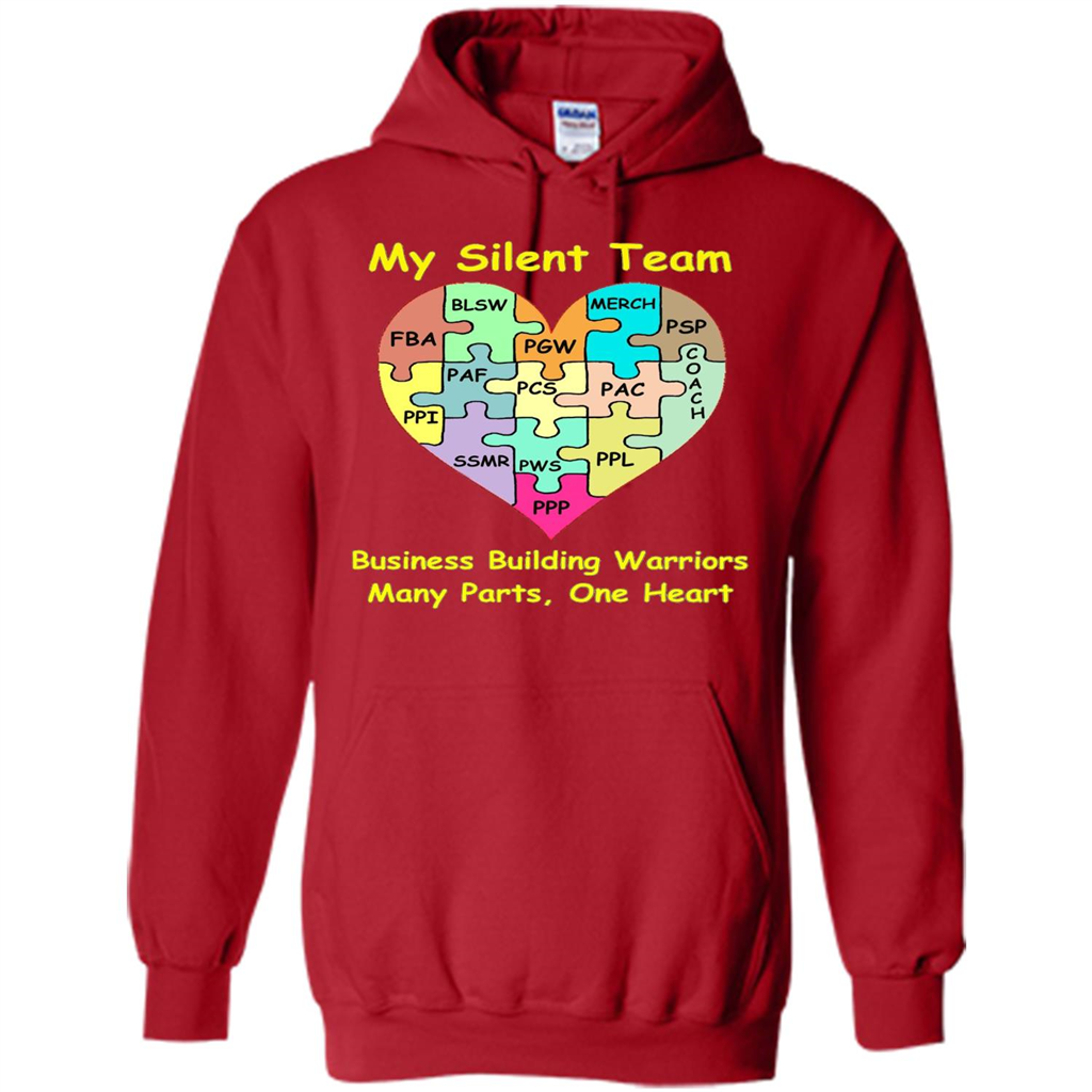 Business Building Warriors T-shirt My Silent Team Many Parts, One Heart Red