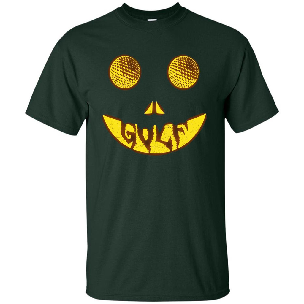Halloween Costume Golf Scary Face Halloween T-Shirt Forest Green