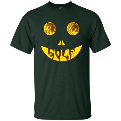 Halloween Costume Golf Scary Face Halloween T-Shirt Forest Green