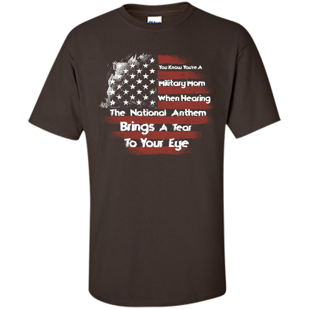 Military Mom. You Know You're A Military Mom When T-shirt Dark Chocolate