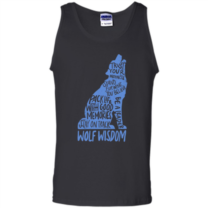 Wolf Wisdom T-shirt Trust Your Instincts Stand For What You Believe Black