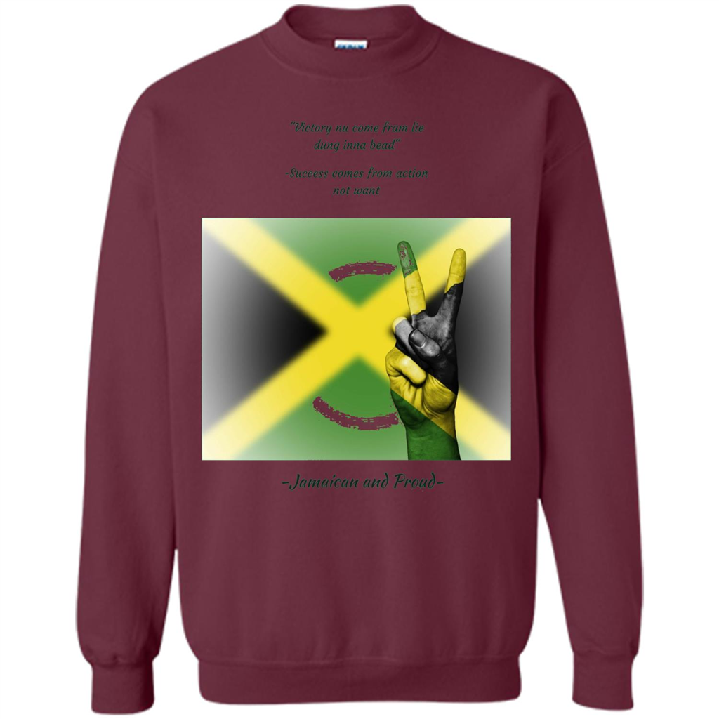 Jamaican Pride T-shirt Jamaican And Proud Maroon