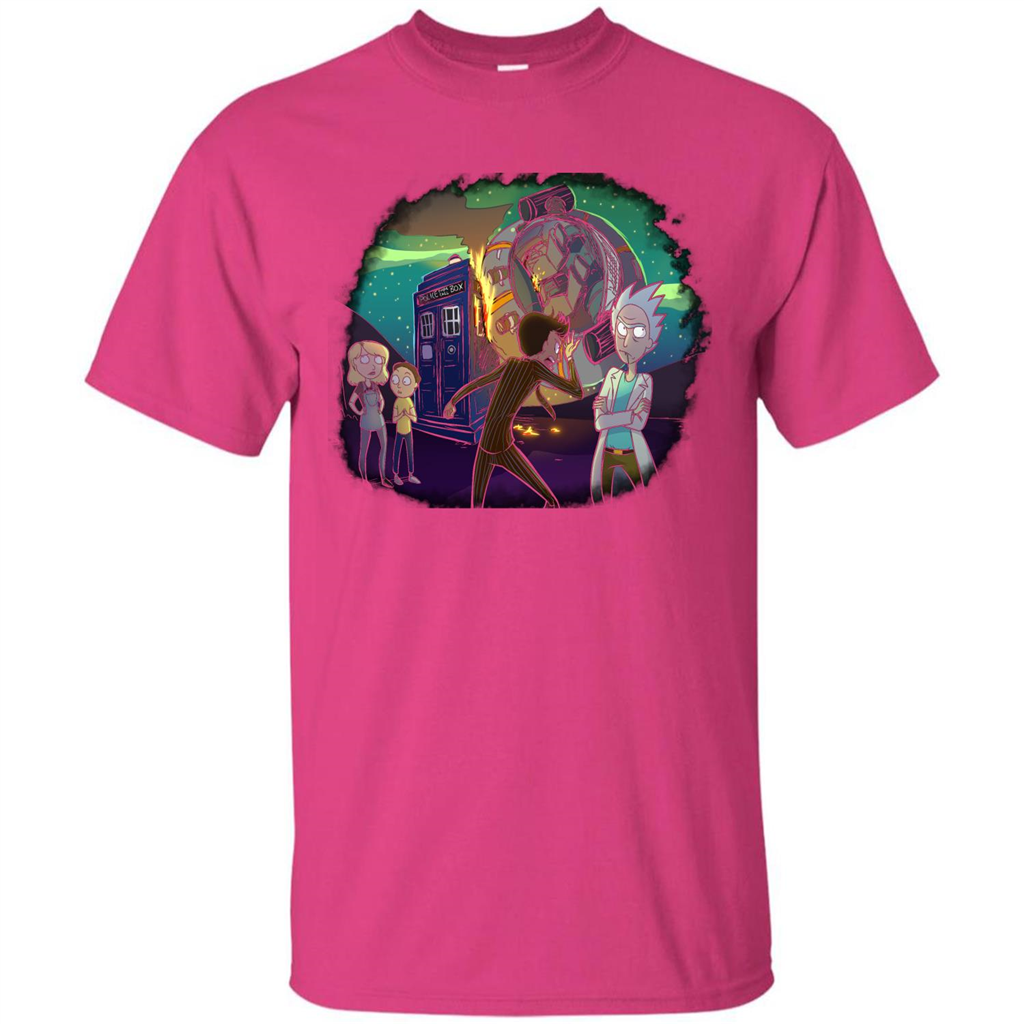 Doctorwho Vs Rick And Morty T-shirt Heliconia