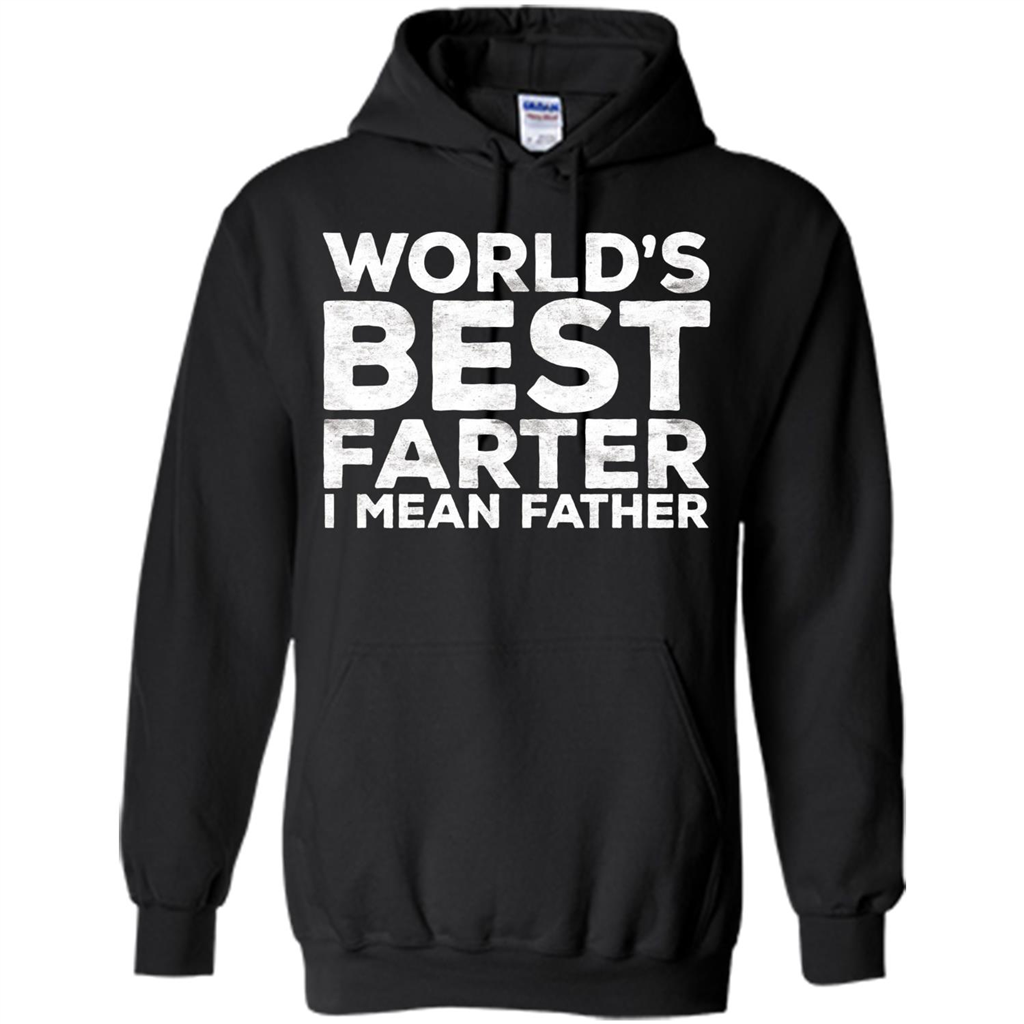 Fathers Day T-shirt World's Best Farter I Mean Father Black