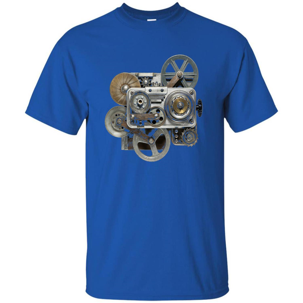 Steampunk Mechanical Gears T-Shirt Royal