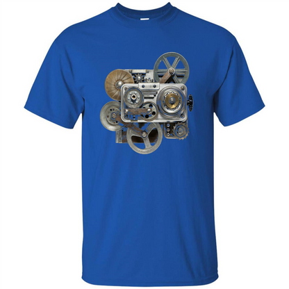 Steampunk Mechanical Gears T-Shirt Royal