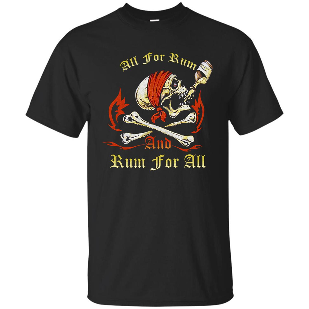 Rum T-shirt All for Rum And Rum For All T-shirt Black