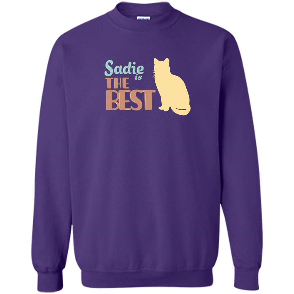 Cat Lover T-shirt, Sadie Is The Best T-shirt Purple