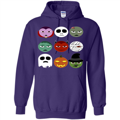 Halloween Emoji T-shirt Purple