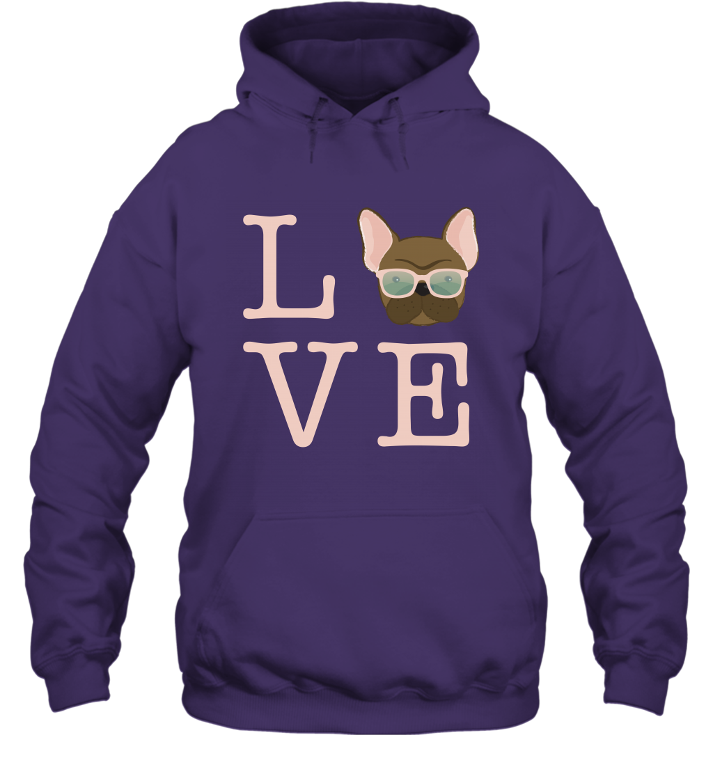 Love Dog Shirt Hoodie Hoodie Purple
