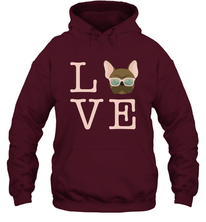 Love Dog Shirt Hoodie Hoodie Maroon