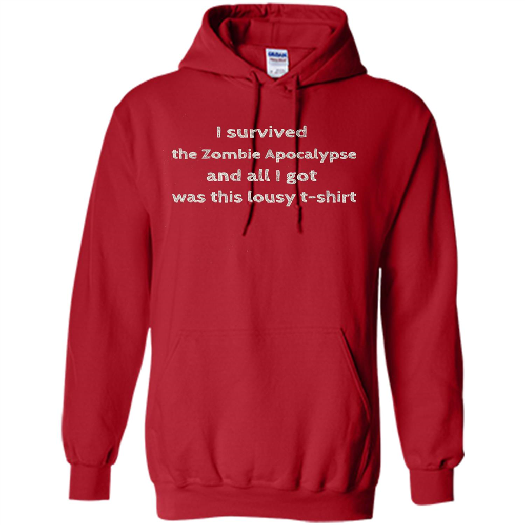 I Survived The Zombie Apocalypse T-shirt Red