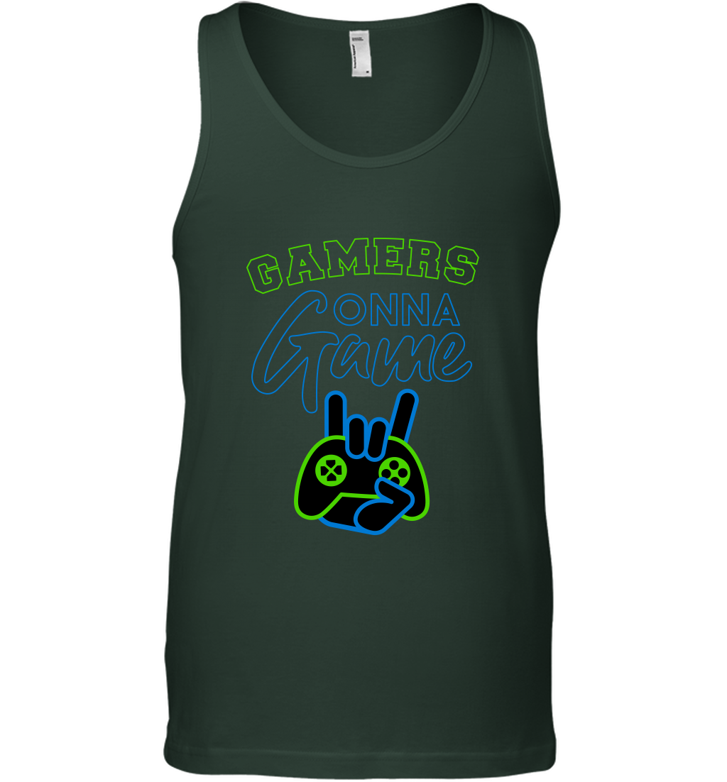 Gamer Gonna Game Gaming Shirt Tank Top Forest Green