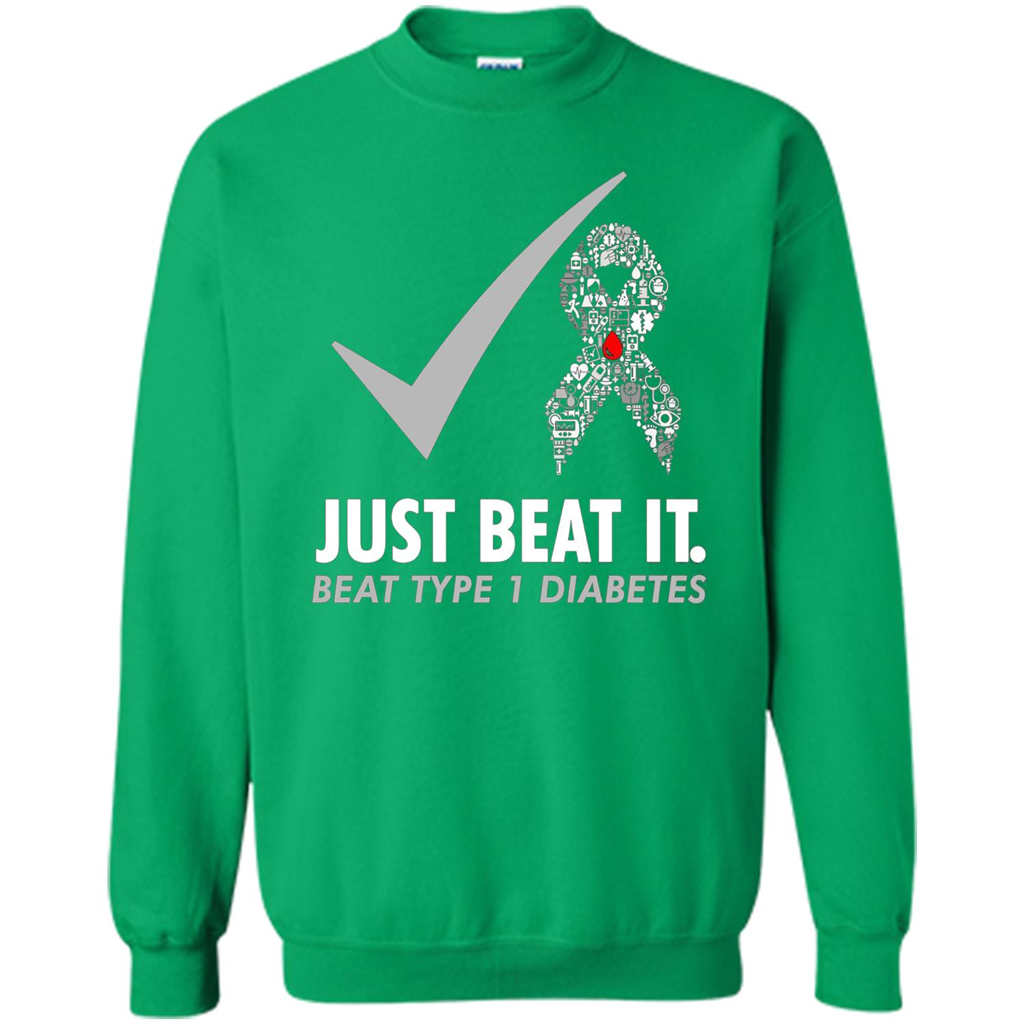 Just Beat It T-shirt Beat Type 1 Diabetes Irish Green