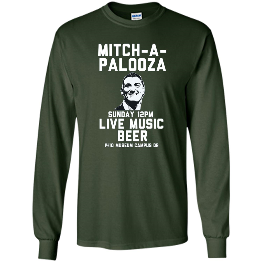 Mitch-a-palooza Live Music Beer T-shirt Forest Green