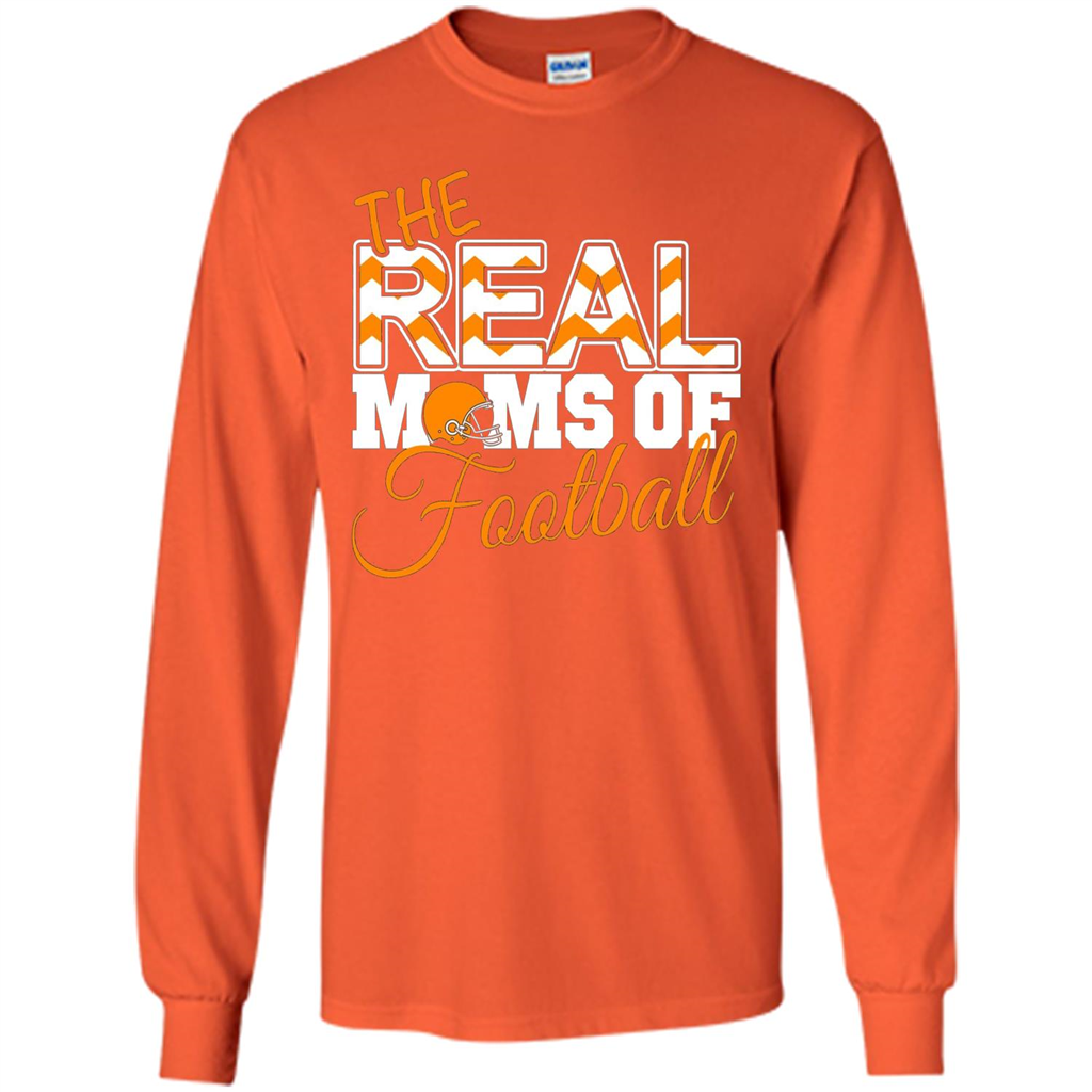 Real Moms of Football T-shirt Orange Football Mom T-Shirt Orange