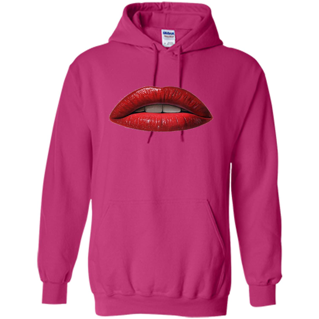 Red Lips T-shirt with Red Lips Art T-shirt Heliconia