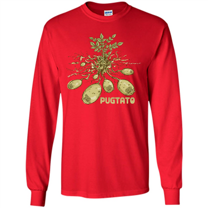 Pug Lover T-shirt Pug Potato Pugtato Red