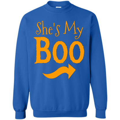 She's My Boo - Halloween Couples T-shirts For Him and Her Royal