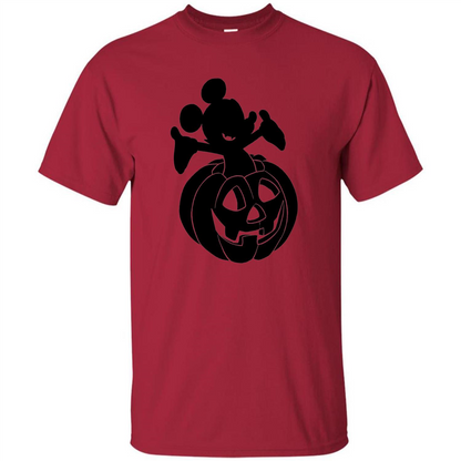 Mickey Mouse Halloween Pumpkin T-shirt Cardinal