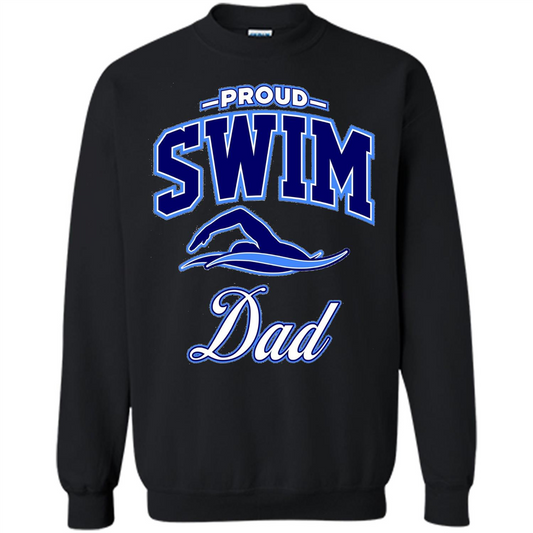 Men's Proud Swim Dad T-shirt Black