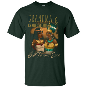 Family T-shirt Grandma Granddaughter Best Team Ever T-shirt