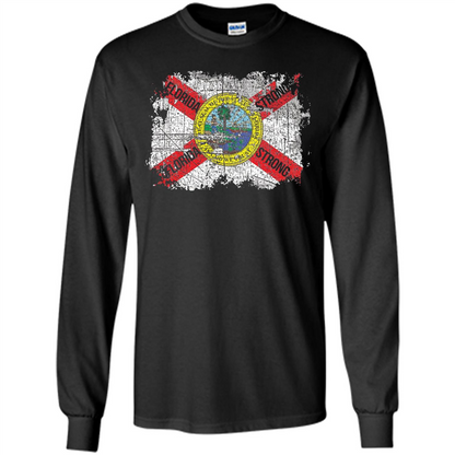 Florida Strong T-shirt Florida Distressed Flag T-Shirt Black