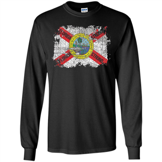 Florida Strong T-shirt Florida Distressed Flag T-Shirt Black