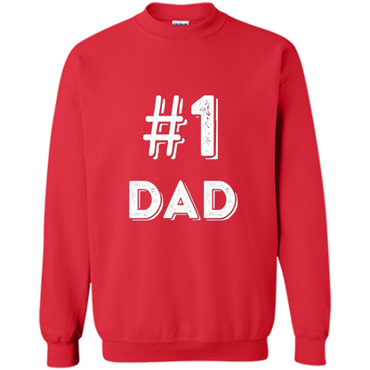 Fathers Day T-shirt Dad No.1 T-shirt Red