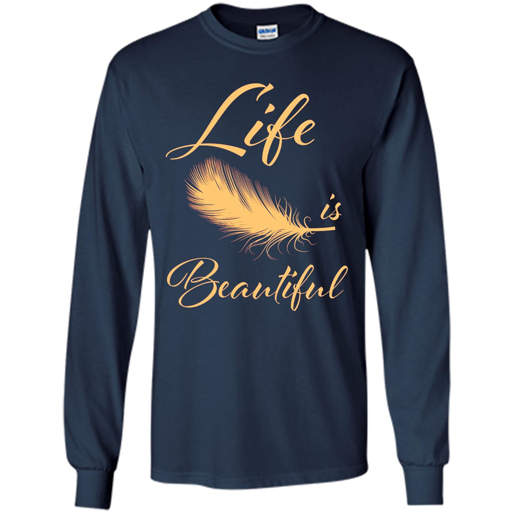 Beautiful Life Wing T-shirt Life Is Beautiful Navy