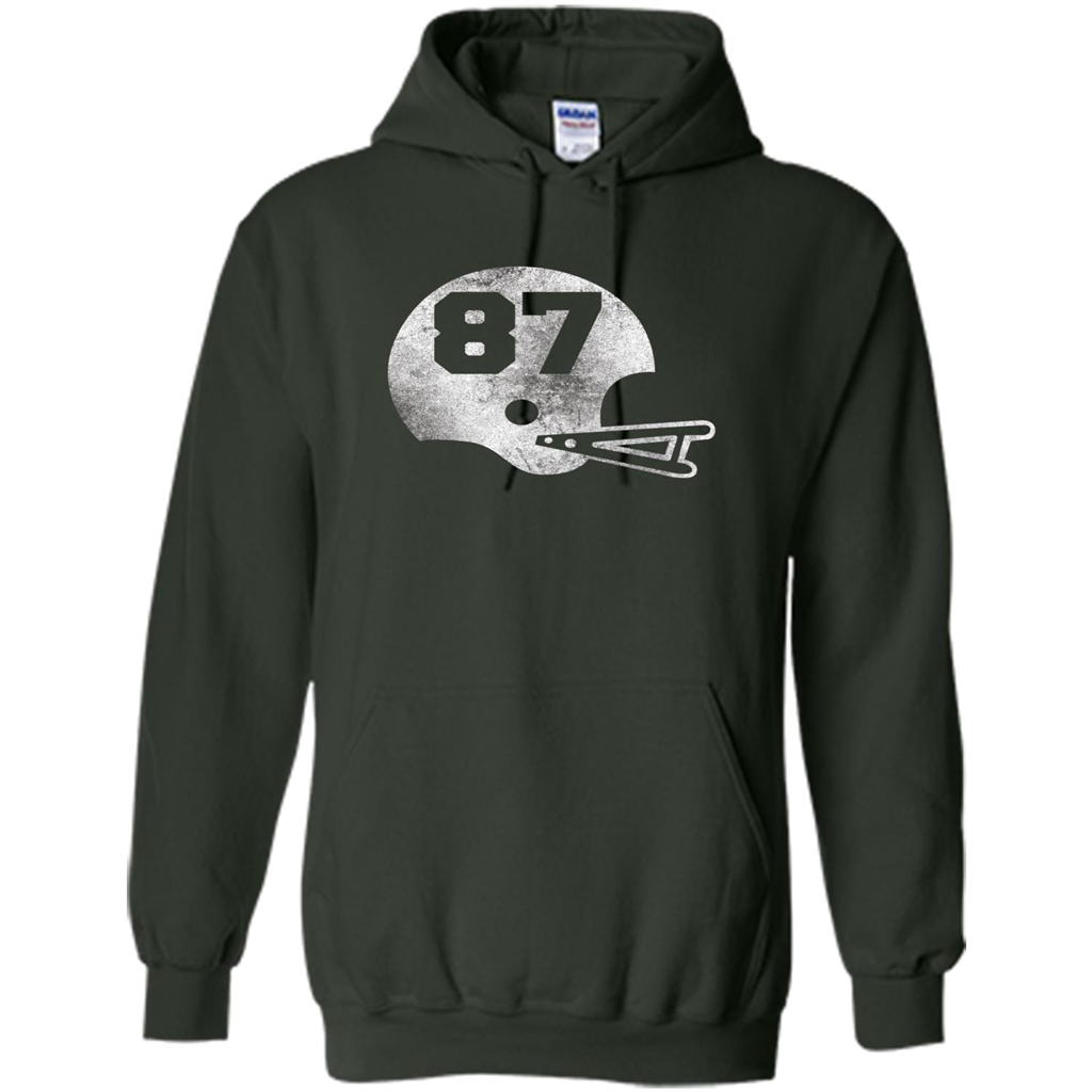 Football Number 87 T-Shirt Player Number Forest Green