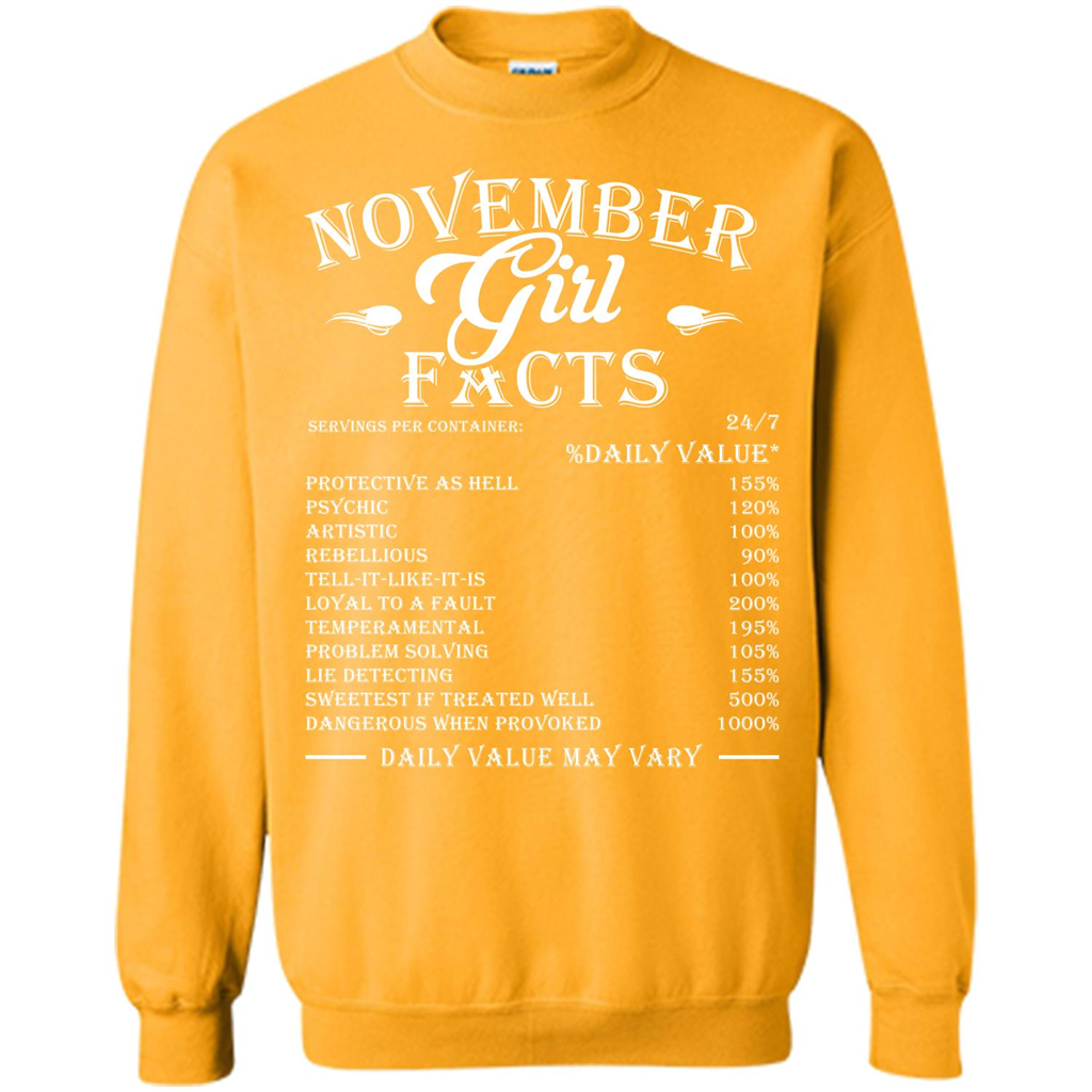 November Girl Facts T-shirt Gold