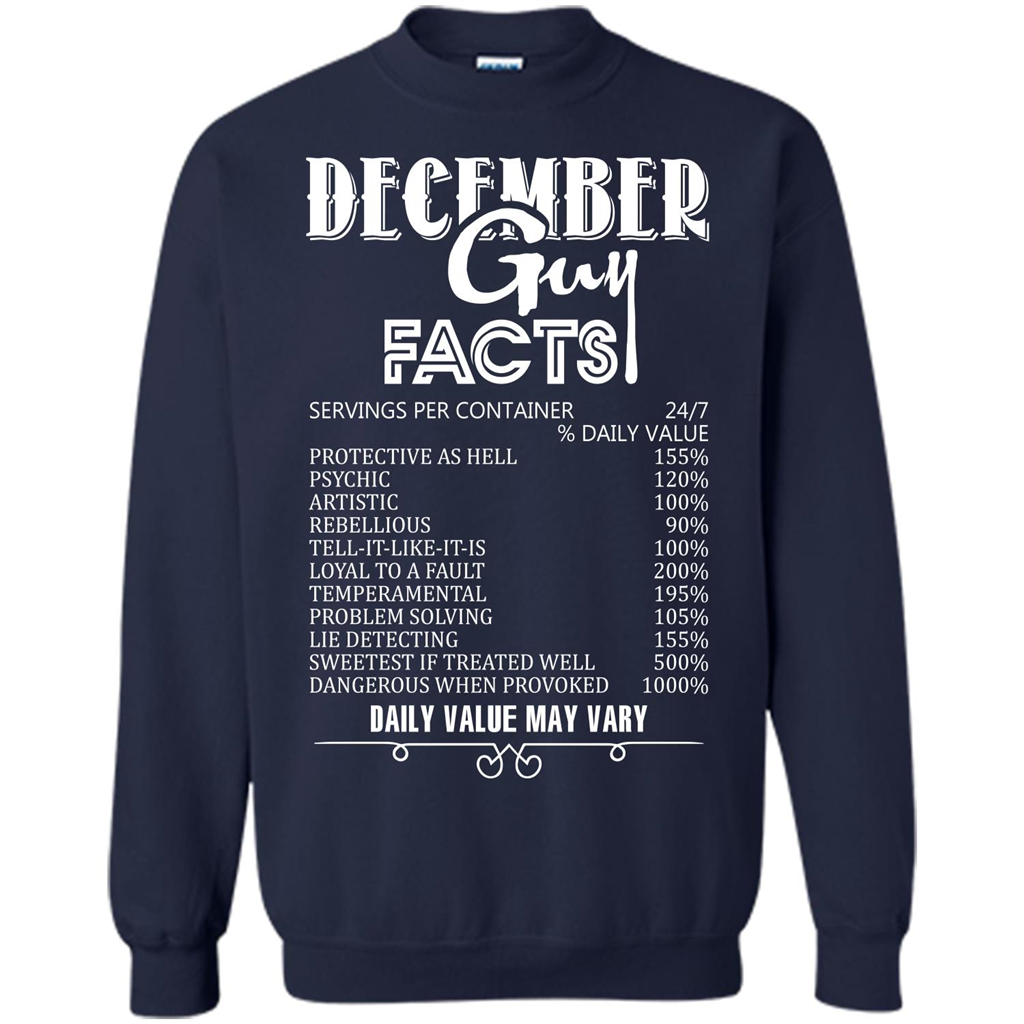 December Guy Facts T-shirt Navy