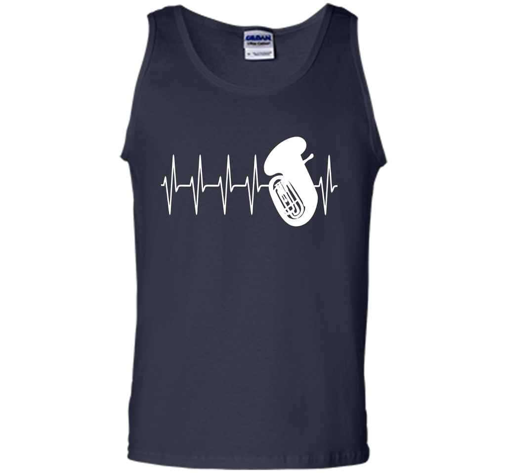 Sousaphone T-shirt Heartbeat Tube Sousaphone Navy