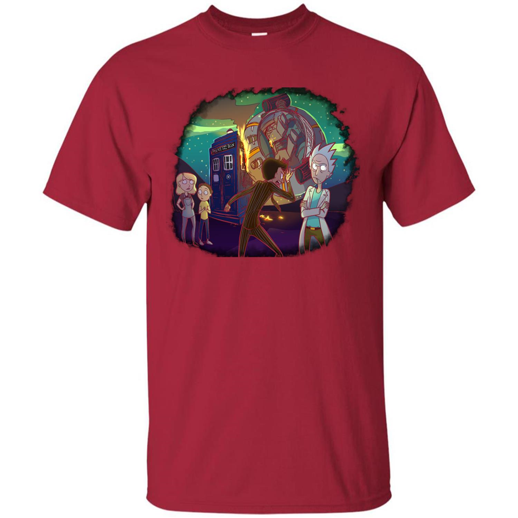 Doctorwho Vs Rick And Morty T-shirt Cardinal