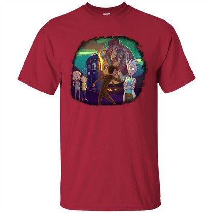 Doctorwho Vs Rick And Morty T-shirt Cardinal
